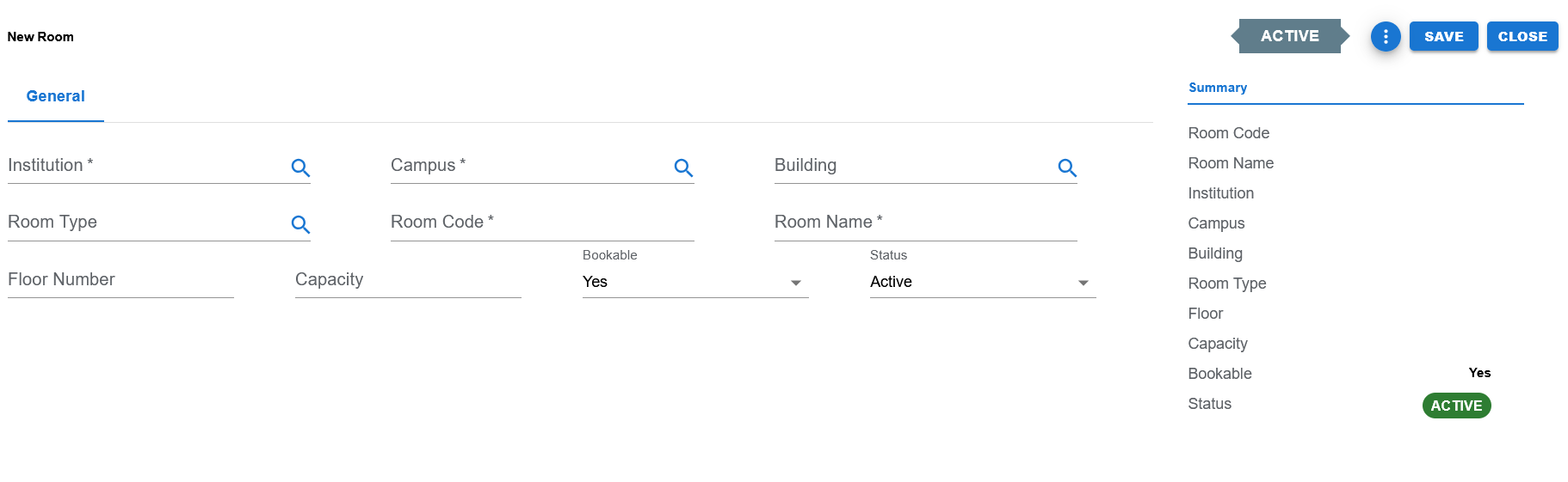Room create page